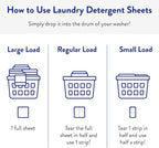 The Clean People Laundry Detergent Sheets - Laundry Soap - Ultra Concentrated, Recyclable Packaging, Stain Fighting - Peppermint, 96 Pack