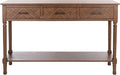 SAFAVIEH Home Collection Peyton Brown 3-Drawer Lower Shelf Console Table CNS5705C