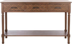 SAFAVIEH Home Collection Peyton Brown 3-Drawer Lower Shelf Console Table CNS5705C