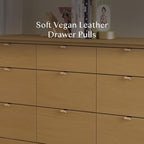Babyletto Bondi 9-Drawer Baby Dresser for Nursery - GREENGUARD Gold Certified - Wooden Chest of Drawers for Kids, Boys & Girls - Assembled Sustainable Wood Kids Dresser for Bedroom - Honey