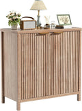 Sideboard Buffet Cabinet, 31" Storage Cabinet with 2 Doors and Adjustable Shelves, Sideboard Console for Dinning Room, Kitchen and Living Room - Oak