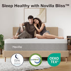 Novilla Twin XL Mattress, 12 Inch Gel Memory Foam XL Twin Mattress for Cool Night & Pressure Relief, Medium Plush Feel with Motion Isolating, Bliss