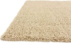 Unique Loom Solid Shag Collection Area Rug (7' 10" Square, Taupe)