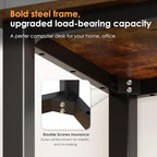 Need 70.8 Inch Executive Office Desk, Large Stylish Computer Desk, Simple Study Writing Desk, Workstation Business Furniture for Home Office, Rustic Brown