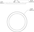 HALO SMD6R69SWH Surface Mount LED Recessed Light Round Selectable 2700K, 3000K, 3500K, 4000K, 5000K CCT 600 Lumens 6 Inch White