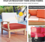 Easy-Going Waterproof Patio Cushion Covers 24x22x4 inch 4 Pack Replacement Non-Slip Outdoor Seat Cushion Slipcover with Zipper. Terra Red