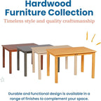 ECR4Kids 24in x 36in Rectangular Hardwood Table with 22in Legs, Kids Furniture, Antique White