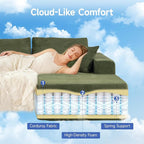 2025 New 108" Cloud Couch Sectional, Modular Sectional Sofa with L-Shaped Chaise, Deep Seat Sectional Modular Couch for Living Room, No Assembly Required (Green, Right Facing Chaise)