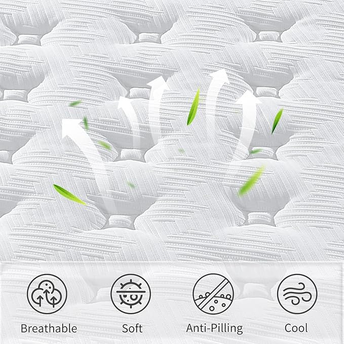 FLEXISPOT Adjustable Bed Frame Base Split King+12-inch Certipur-US Hybrid Mattress with Individual Pocket Spring, Quick Assembly, Massage, Zero Clearance, Whisper Quiet Durable Motor, Zero Gravity