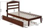AFI, Warren Twin Platform Bed with Twin Trundle, Walnut