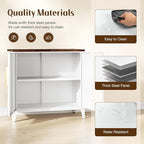 Letaya Storage Cabinet with 2 Doors,Adjustable Shelf, 16" Dx 32" Wx30 H Inches,Metal Sideboard Floor Cabinet for Entryway, Kitchen, White (White)
