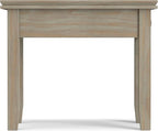 SIMPLIHOME Artisan SOLID WOOD 14 inch Wide Rectangle Transitional Narrow Side Table in Distressed Grey for the Living Room and Bedroom