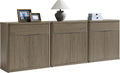 SICOTAS Buffet Cabinet with Storage - Accent Fluted Storage Cabinet with 6 Doors & 3 Drawers Sideboard Credenza Buffet Table Console Cabinets for Living Room Kitchen Dining Room Entryway Office