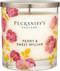 Pecksniff’s 1 Wick Candle – Peony & Sweet William, 184 g / 6.49 oz – Long Lasting Burn, Elegant Home Decor & Relaxing Ambiance