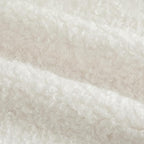 Pack of 2 Curly Teddy Wool Faux Fur Throw Pillow Covers Fuzzy Accent Soft Sherpa Pillowcases Sheepskin Fleece Decorative Cushion Case for Sofa Couch Living Room 16x16 Inch Neutral White