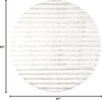 nuLOOM 5' Round Cozy Plush Area Rug, Machine Washable, Non-Slip, Soft Fluffy Shag Carpet for Living Room Bedroom Kids Room Nursery Home Decor, Kai Off-White