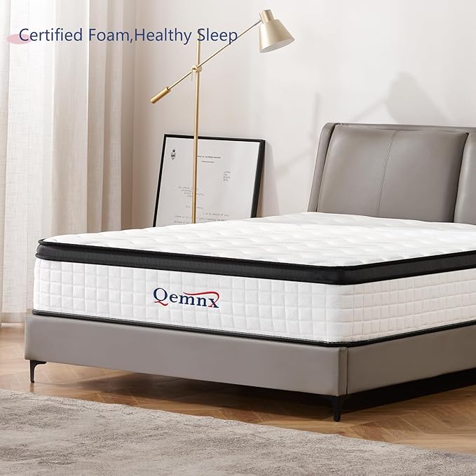 12 Inch Full Hybrid Mattress – Medium Firm, Memory Foam & Responsive Pocket Springs, Enhanced Edge Support, Motion Isolation, Pressure Relief, Eco-Friendly, Compressed for Easy Setup