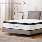 12 Inch Full Hybrid Mattress – Medium Firm, Memory Foam & Responsive Pocket Springs, Enhanced Edge Support, Motion Isolation, Pressure Relief, Eco-Friendly, Compressed for Easy Setup