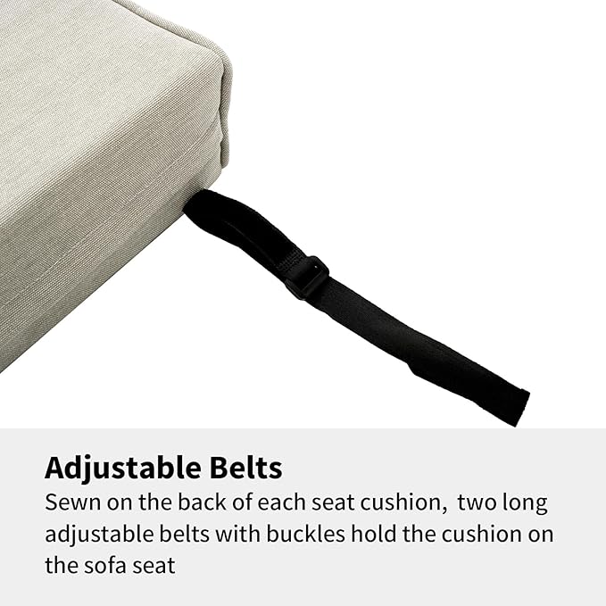 Patio Furniture Sofa Cushion Set Outdoor Living Deep Seating Cushions Thick Foam Replacement Cushion,21.7x21.7 Inch,Beige