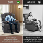 Power Lift Recliner Chair, 350lb Capacity with 8-Point Massage & Heating, USB/Type-C Ports & Cup Holders, Heavy Duty Chenille Recliner for Elderly, Grey