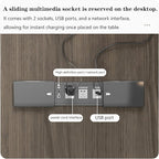 L Shaped Executive Desk, 86.6 inch Large Executive Computer Desk Set Drawers and Lockable, Power Socket and USB Port Storage, Without Desk or Computer Chair (Filing Cabinet)