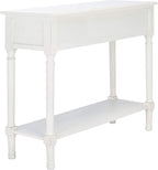 Safavieh Home Collection Tate Distressed White 2-Drawer Bottom Shelf Console Table