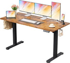 Homall Electric Standing Desk with Drawer, Height Adjustable Sit Stand Up Desk with 3 Memory Presets for Home Office Computer Desk with Two-Piece Desktop