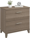 Bush Furniture 2 Drawer Lateral File Cabinet, Letter and Legal-Size Document Storage for Home or Professional Office, Somerset Collection, Ash Gray