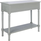 SAFAVIEH Home Collection Tate Distressed Grey 2-Drawer Bottom Shelf Console Table CNS5720C