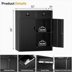 Storage Cabinet, 36 Inch Tall Metal Storage Cabinet with Doors and Shelves, Metal Cabinet with Drawers, Pantry Cabinets for Kitchen Storage, Garage Cabinet for Living, Dining Room.