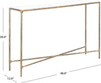 SAFAVIEH Couture Home Collection Jessa Brass Metal/White Marble Top Entryway Living Room Rectangle Console Table (Fully Assembled)