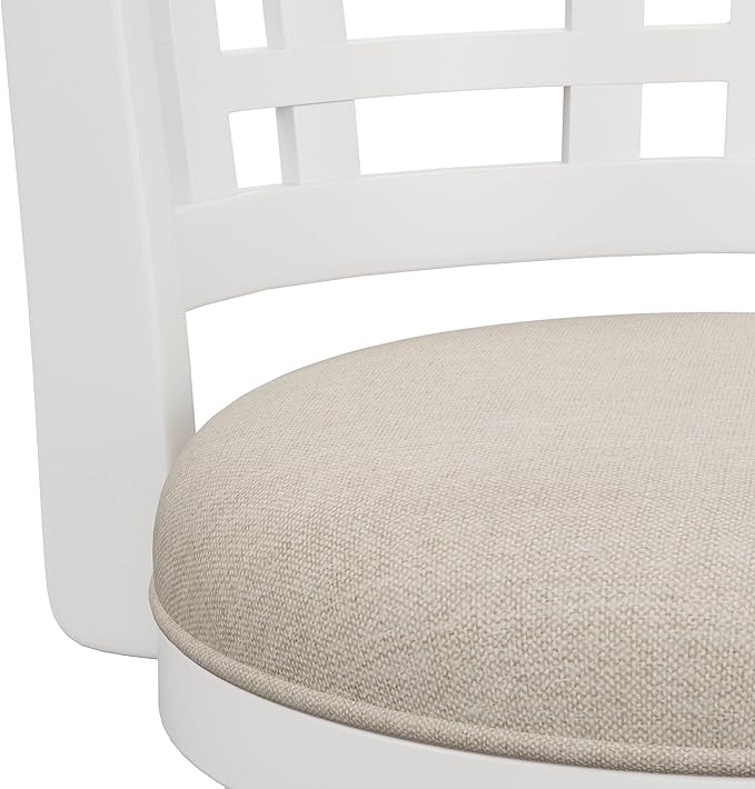 Hillsdale Fairfox 24.5" Wood Swivel Counter Height Stool, White
