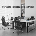 SIHOO Doro C300 Ergonomic Office Chair with Footrest, Ultra Soft 3D Armrests, Dynamic Lumbar Support for Home Office Chair, Adjustable Backrest Desk Chair, Swivel Big and Tall Computer Chair (Black)