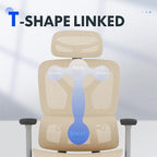 FLEXISPOT ErgoX Premium Ergonomic Office Chair with Footrest- Adjustable 3D Armrests, Dynamic Lumbar Support, Recline & Tilt Function, Mesh Seat, for Home & Office Use,Cream