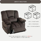 Big Man 500 lbs Power Lift Recliner for Big & Tall Elderly Adults 28 Inch Wide Seat, Lay Flat Lift Recliner Chair with Extended Footrest, Heat Massage, USB Type-C, Flip Arm Storage & Cup Holders