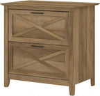 Bush Furniture Key West 2 Drawer Lateral File Cabinet in Reclaimed Pine, Document Storage for Home Office, Accent Chest with Drawers
