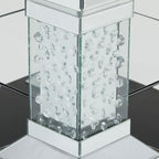 Deco 79 Wood Mirrored Coffee Table with Crystal Embellishments, 39" x 39" x 18", Silver