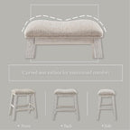 Signature Design by Ashley Skempton Modern 24" Counter Height Upholstered Barstool, 2 Count, Whitewash