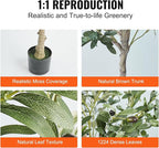 VEVOR Artificial Olive Tree, 6 FT Tall Faux Plant, Secure PE Material & Anti-Tip Tilt Protection Low-Maintenance Plant, Lifelike Green Fake Potted Tree for Home Office Warehouse Decor Indoor Outdoor