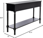 SAFAVIEH Home Collection Peyton Black 3-Drawer Lower Shelf Console Table CNS5705B