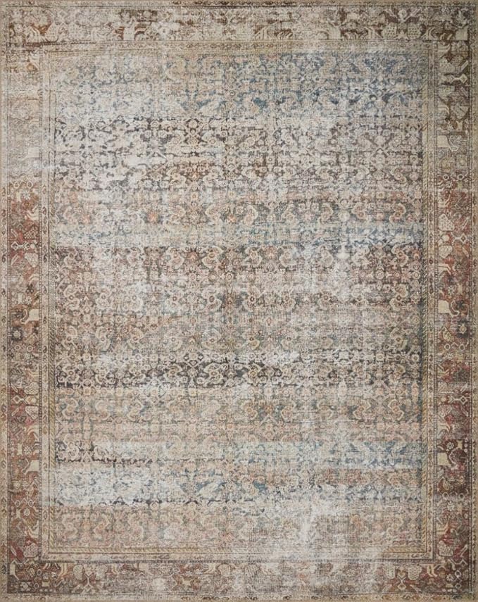 Loloi Amber Lewis Georgie Collection GER-09 Multi/Spice 3'-9" x 5'-6", .19" Pile Height, Accent Rug