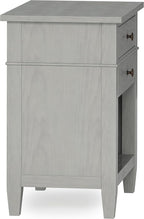 SIMPLIHOME Carlton Solid Wood 24 Inch Wide Contemporary Bedside Nightstand Table in Fog Grey, for The Living Room and Bedroom