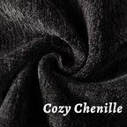 Black Decorative Throw Pillow Covers 20x20 Inch Set of 2 Cozy Soild Chenille Cushion Cases Soft Textured Square Couch Pillows Cover Boho Accent Farmhouse Pillowcases for Sofa Bed