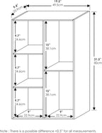 Furinno LUDER Book Shelf, 5-Cube Bookshelf, Reversible Bookcase, 9.4 x 19.5 x 31.5, for Living Room, Bedroom, Home Office, French Oak