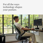 Steelcase Gesture Office Chair - Ergonomic Work Chair with Wheels for Carpet - Comfortable - Intuitive-to-Adjust for Desk - 360-Degree Arms - Licorice Fabric