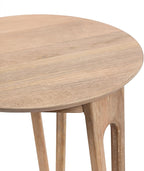 Kate and Laurel Kershaw Modern Round Side Table, 16 x 16 x 22, Natural Wood, Transitional Circle Living Room End Table with Tapered Hairpin Legs for Use as Bedroom Nightstand Table