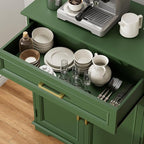 Kitchen Storage, Modern Floor-Standing Sideboard, Freestanding Cabinet Suitable for Living Room or Hallway, Green