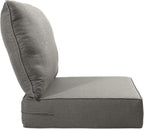 Luxury 24x24x6 Inch Outdoor Seat Cushions - Set of 2 Water Resistant Patio Chair Comfortable Cushion for Porch Set Rattan Dining Rocker Glider Chairs Loveseat Couch Sectional Sofa - Grey