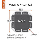 Classic Accessories Terrazzo Water-Resistant 24 Inch Round Ottoman/Coffee Table Cover, Outdoor Table Cover