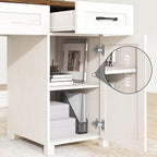 Farmhouse 47" Executive Desk, Computer Desks with Drawers and Cabinet, Workstation Computer Desks for Study and Home Office